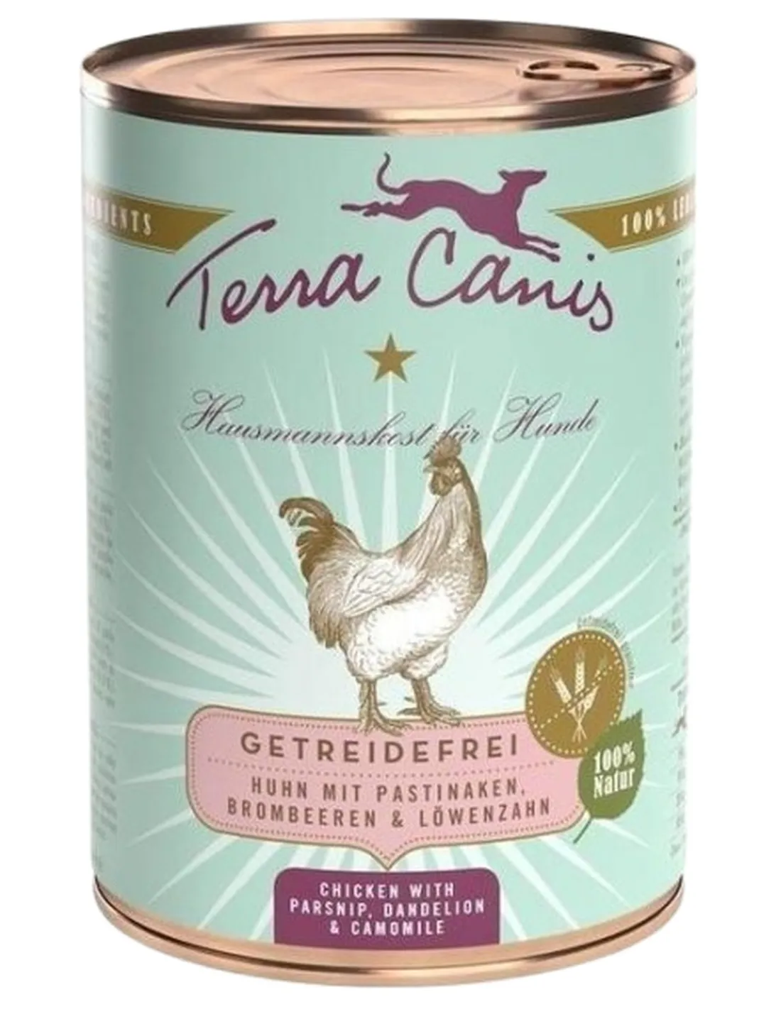 Terra canis grain free pollo con pastinaca, dente di leone e camomilla 400 gr  