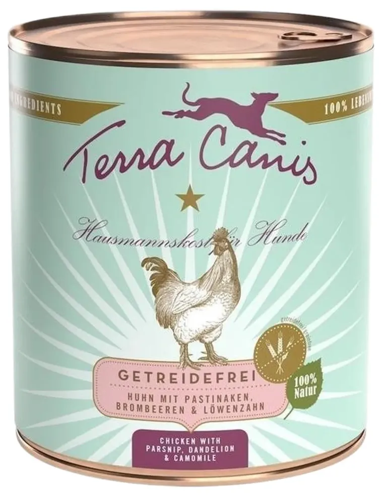Terra canis grain free pollo con pastinaca, dente di leone e camomilla 800 gr  