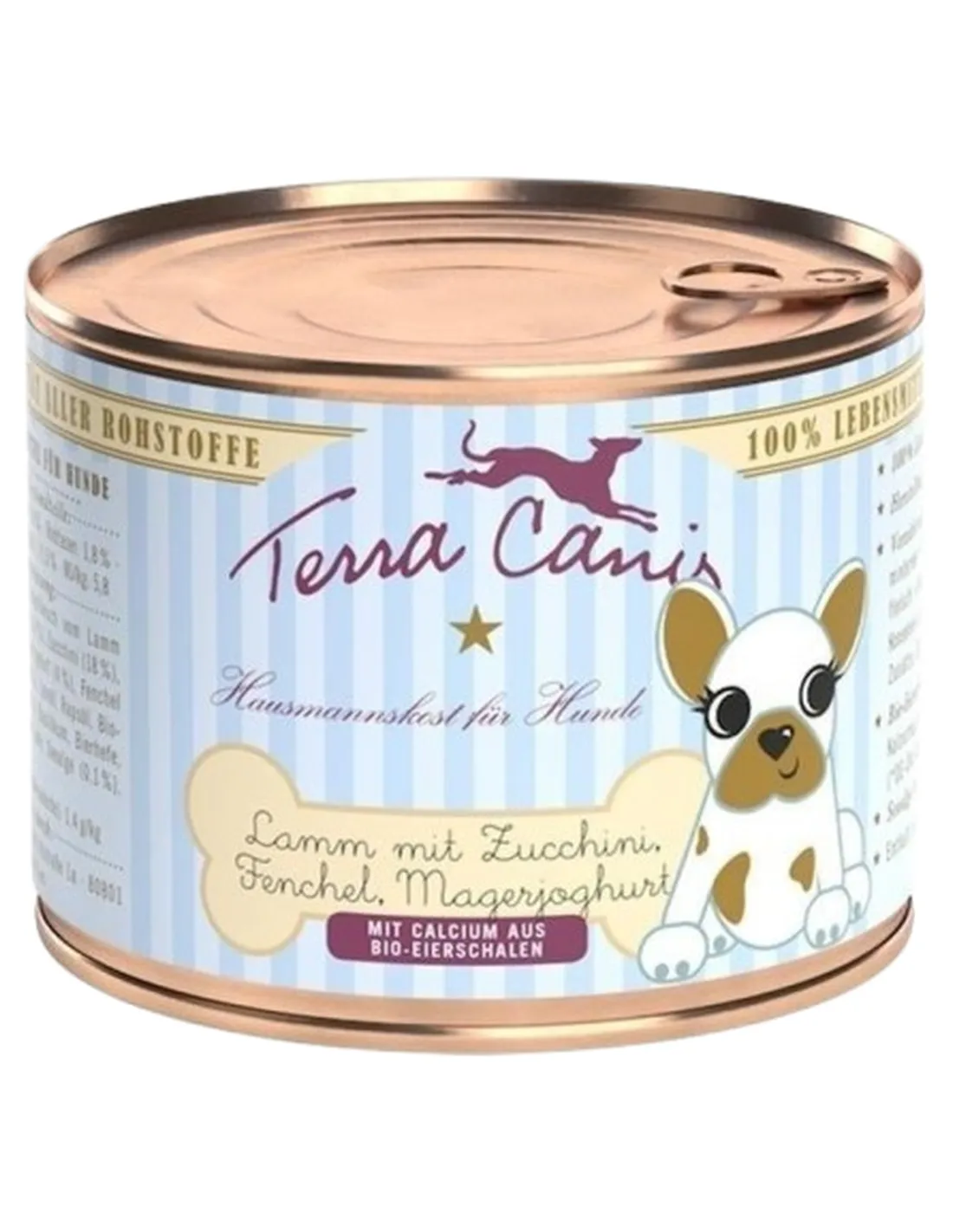 Terra canis puppy agnello con zucchine, finocchio e yogurt magro 200 gr   Terra canis puppy agnello con zucchine, finocchio e yogurt magro 200 gr