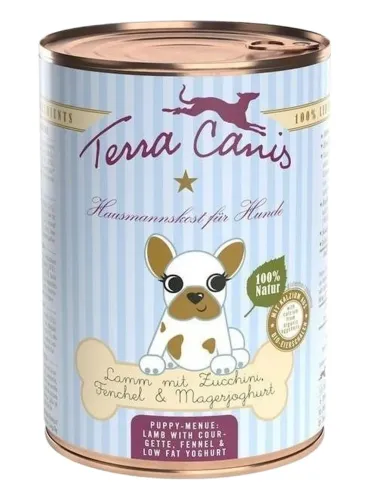 Terra canis puppy agnello con zucchine, finocchio e yogurt magro 400 gr  