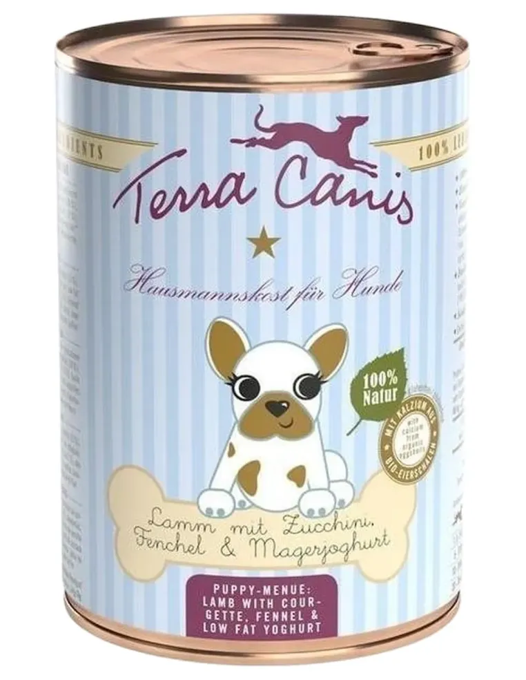 Terra canis puppy agnello con zucchine, finocchio e yogurt magro 400 gr  