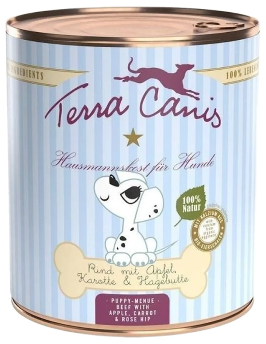 Terra canis puppy manzo con mela, carote e rosa canina 800 gr  
