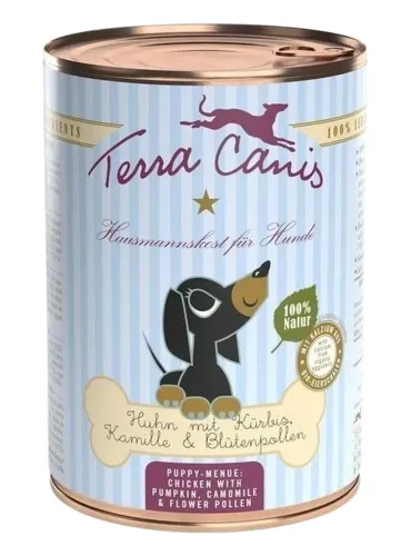 Terra canis puppy pollo con zucca, camomilla e polline di fiori 400 gr
