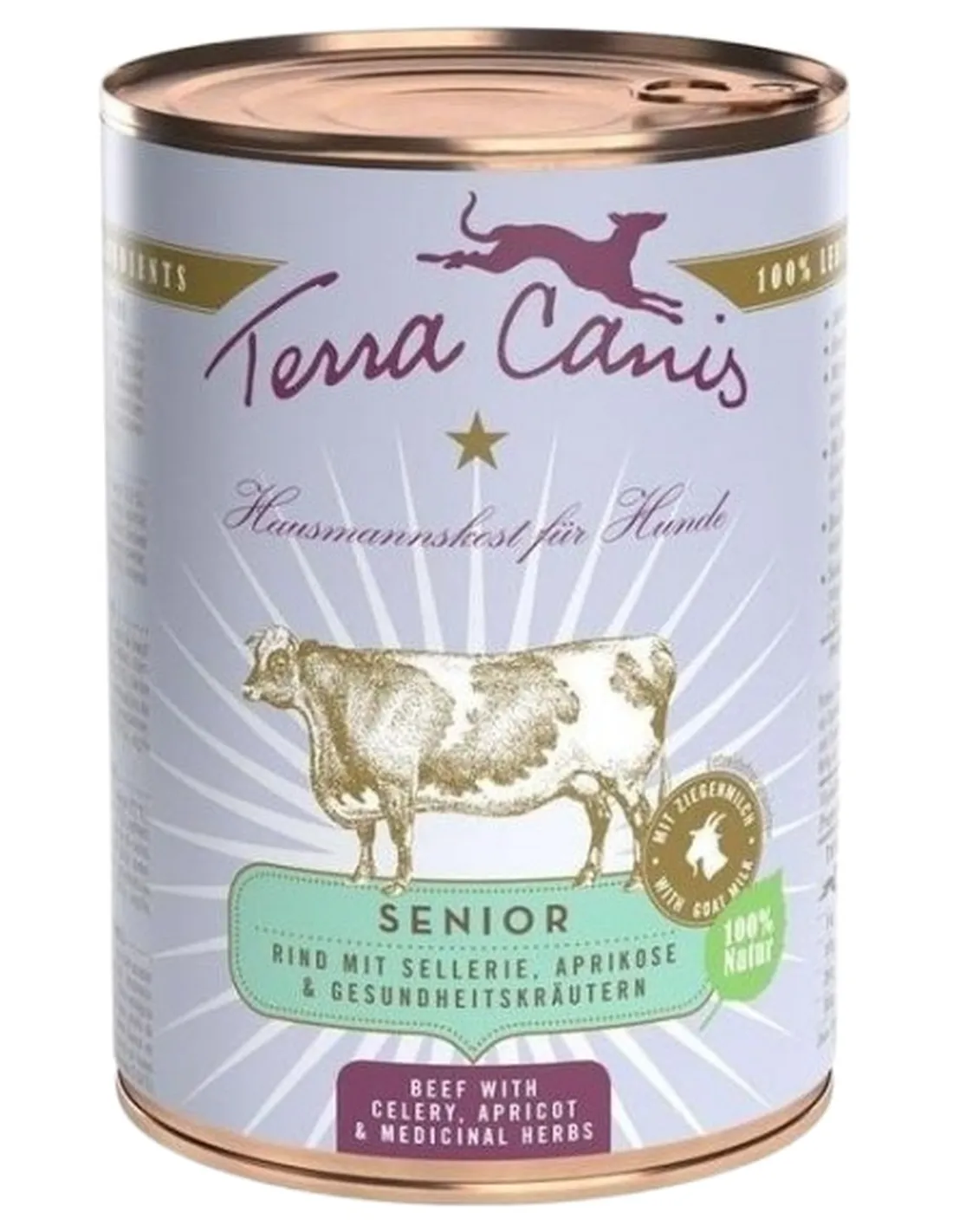 Terra canis senior manzo con sedano, albicocca e erbe officinali 400 gr   Terra canis senior manzo con sedano, albicocca e erbe officinali 400 gr
