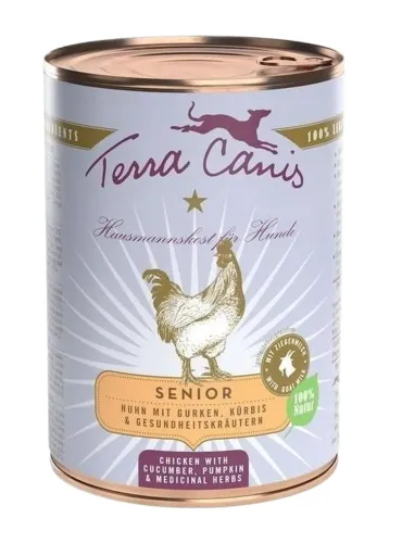 Terra canis senior pollo con cetriolo, zucca e erbe officinali 400 gr  