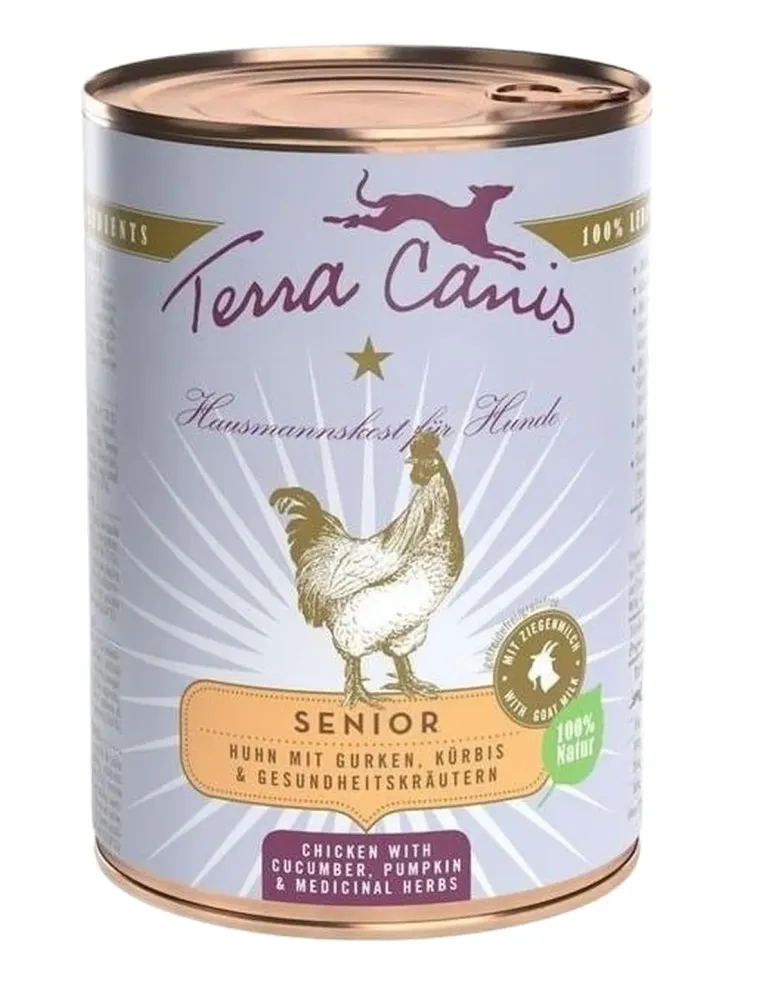 Terra canis senior pollo con cetriolo, zucca e erbe officinali 400 gr  