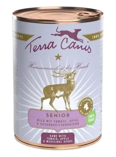Terra canis senior selvaggina con pomodoro, mela e erbe officinali 400 gr