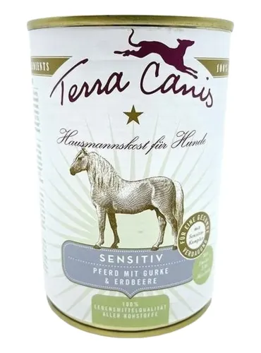 Terra canis sensitive cavallo con cetriolo e fragola 400 gr  