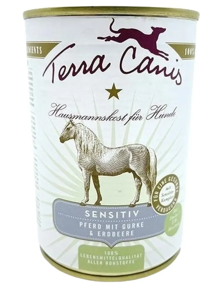Terra canis sensitive cavallo con cetriolo e fragola 400 gr  