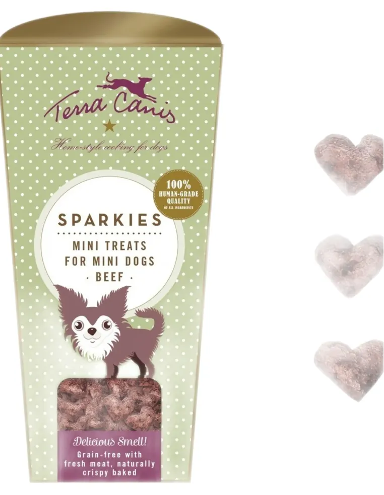 Terra canis mini treats sparkies manzo 130 gr  
