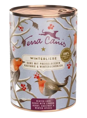 Terra Canis Winter Love Limited Edition Oca con Mirtilli Rossi Castagne e Spezie Invernali 400 gr  