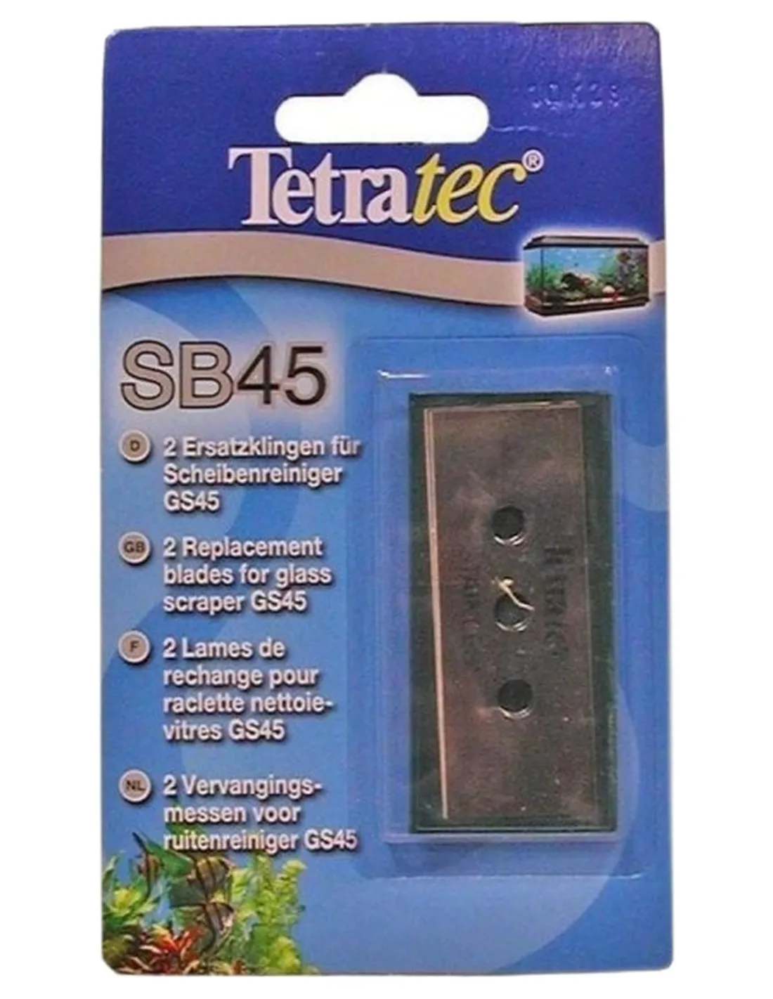 Tetra sb 45 blister ricambio 2 lamette   Tetra sb 45 blister ricambio 2 lamette