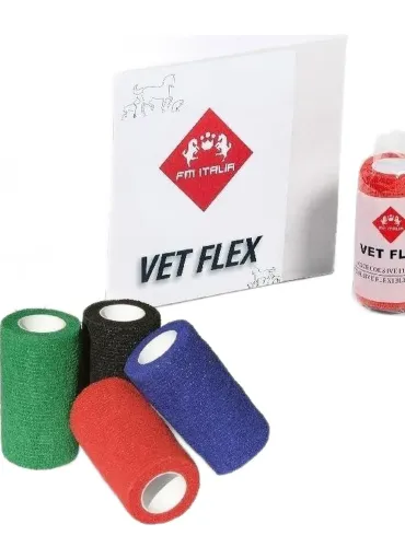 Fm italia vet flex fasce coesive flessibili 10 cm nero