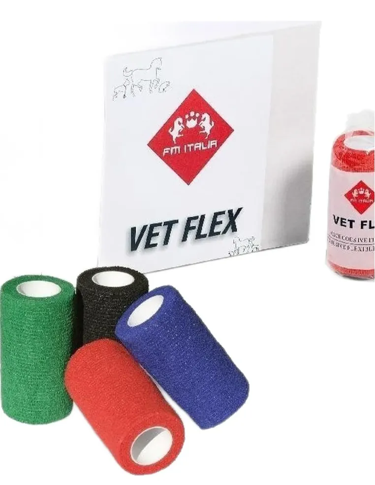 Fm italia vet flex fasce coesive flessibili 10 cm nero  