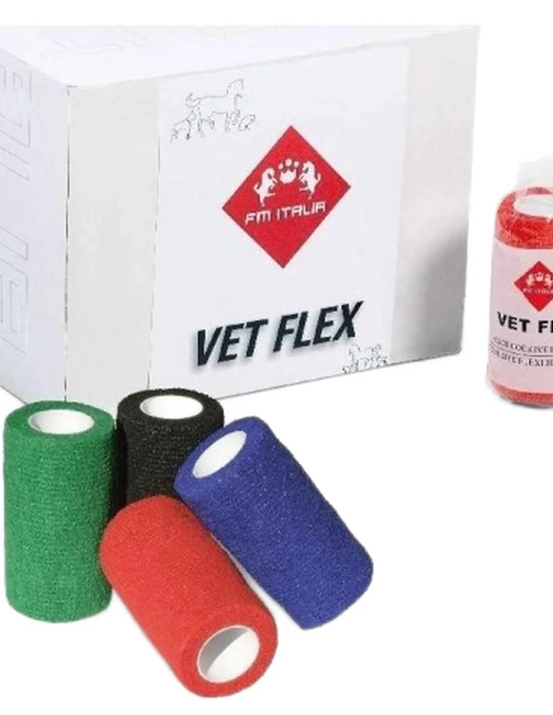 Fm italia vet flex fasce coesive flessibili 10 cm nero  