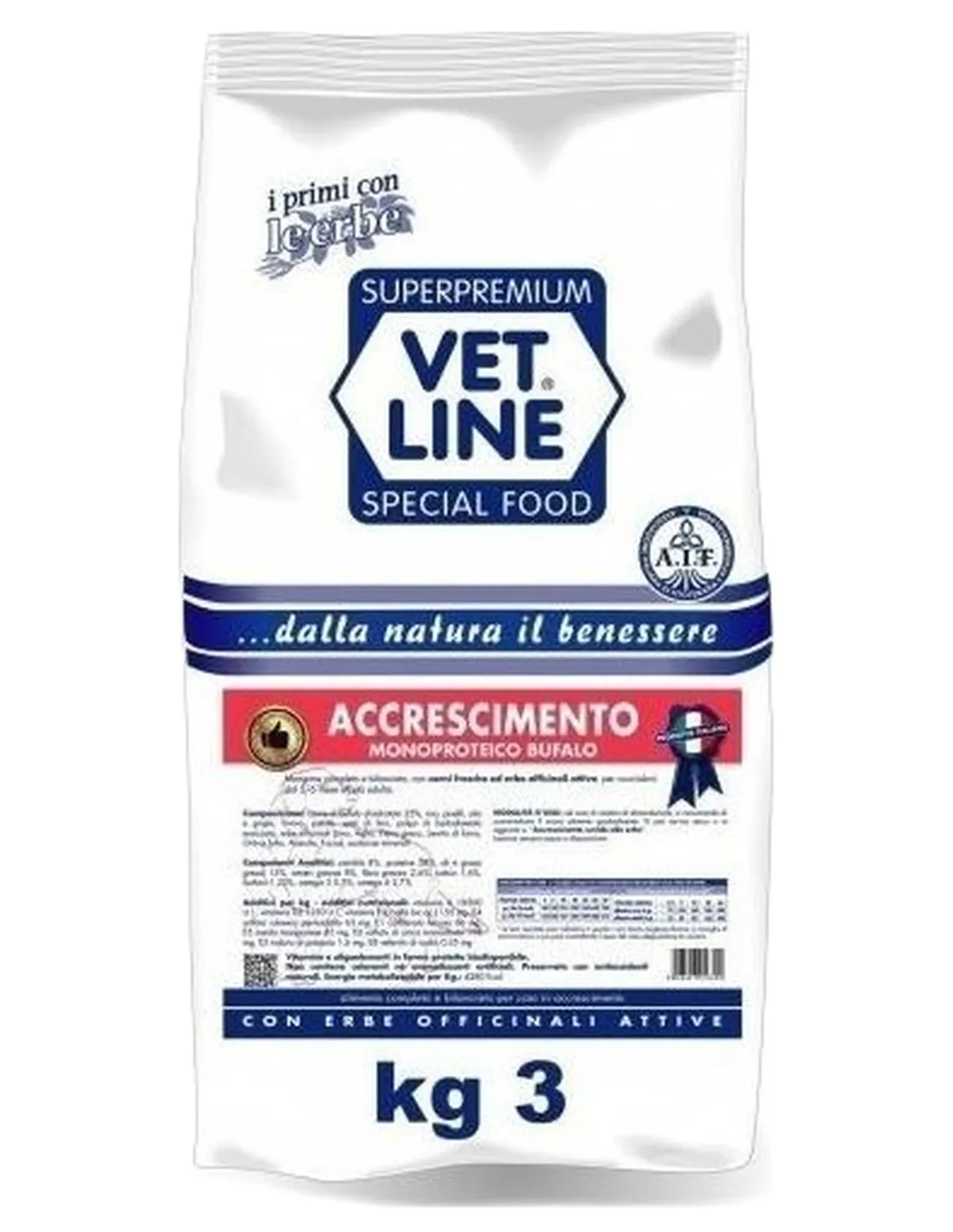 Vet line cane accrescimento bufalo 3 kg  