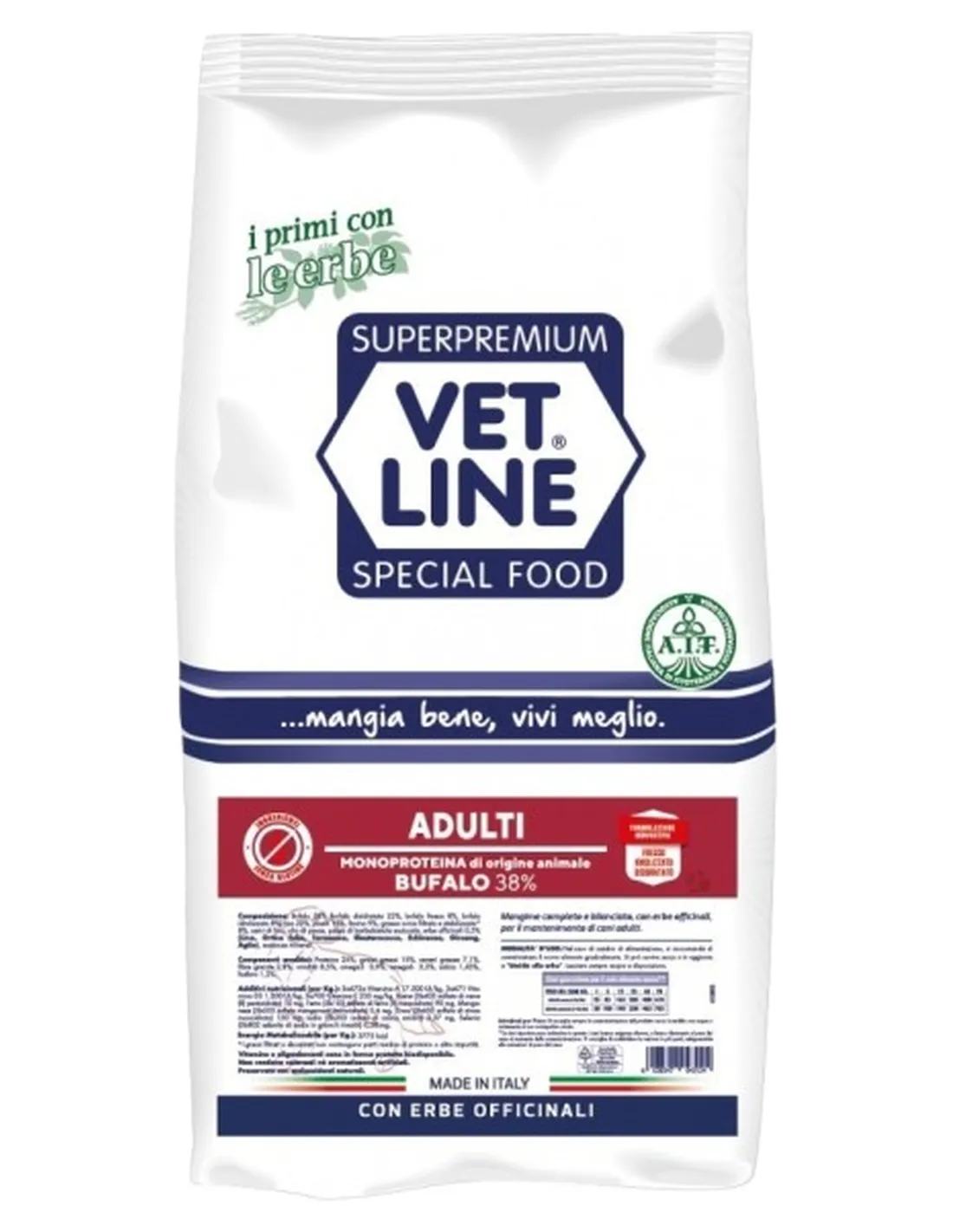 Vet Line cane adulto bufalo 12,5 kg   Vet Line cane adulto bufalo 12,5 kg