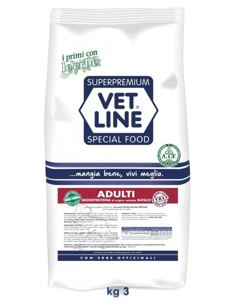 Vet Line cane adulto bufalo 3 kg  