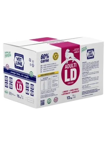 Vet Line cane adulto ld agnello 12 kg  