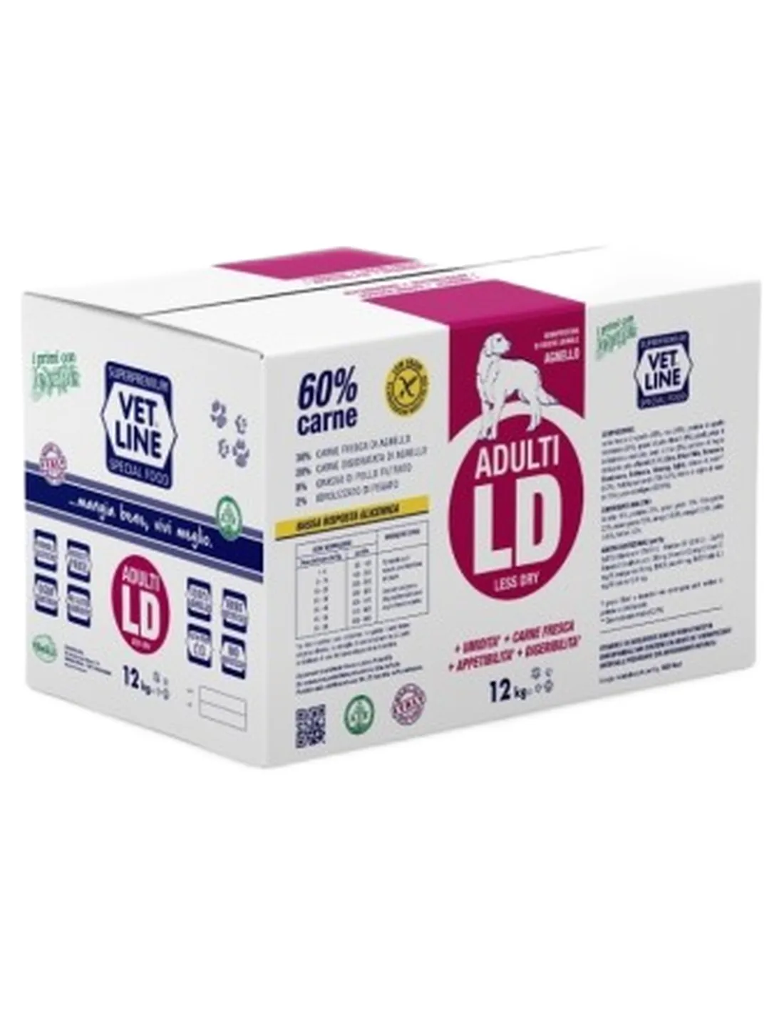 Vet Line cane adulto ld agnello 12 kg   Vet Line cane adulto ld agnello 12 kg