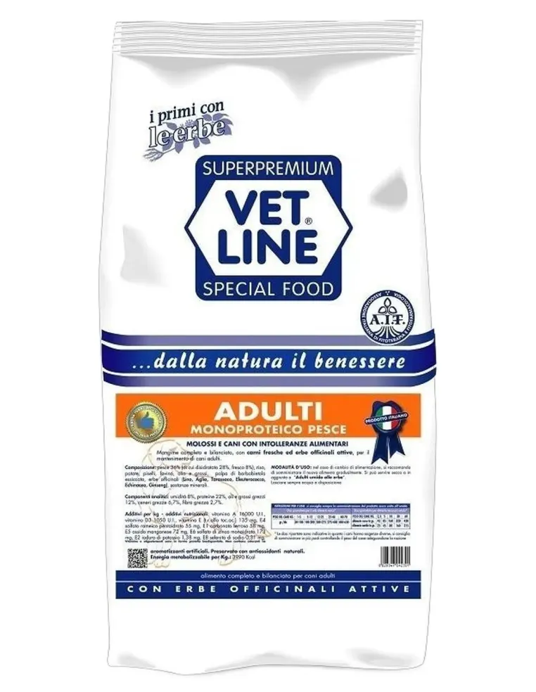 Vet Line cane adulto pesce 3 kg  