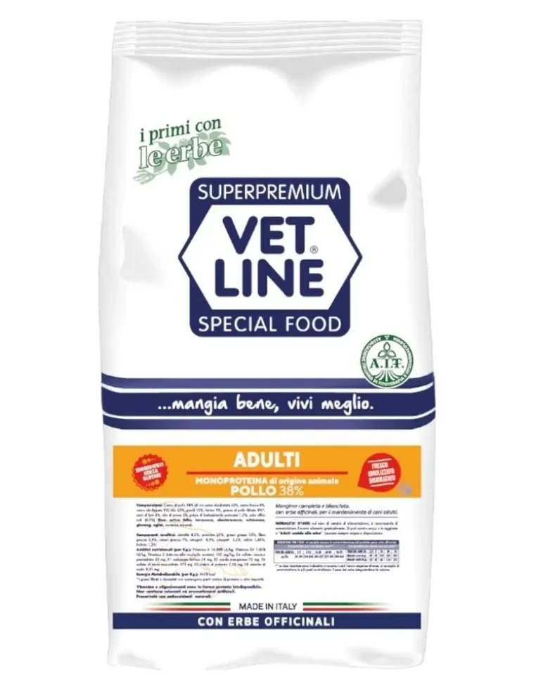Vet Line cane adulto pollo 3 kg  