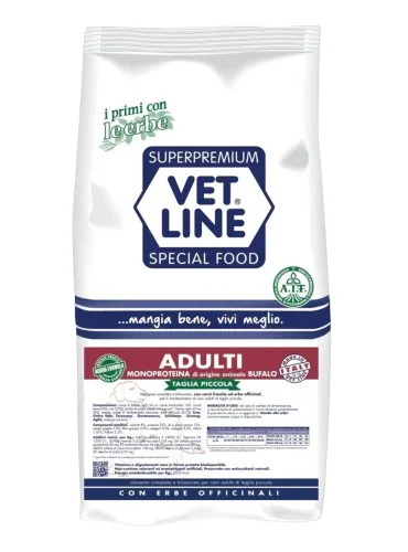 Vet Line cane adulto taglia piccola bufalo 3 kg  