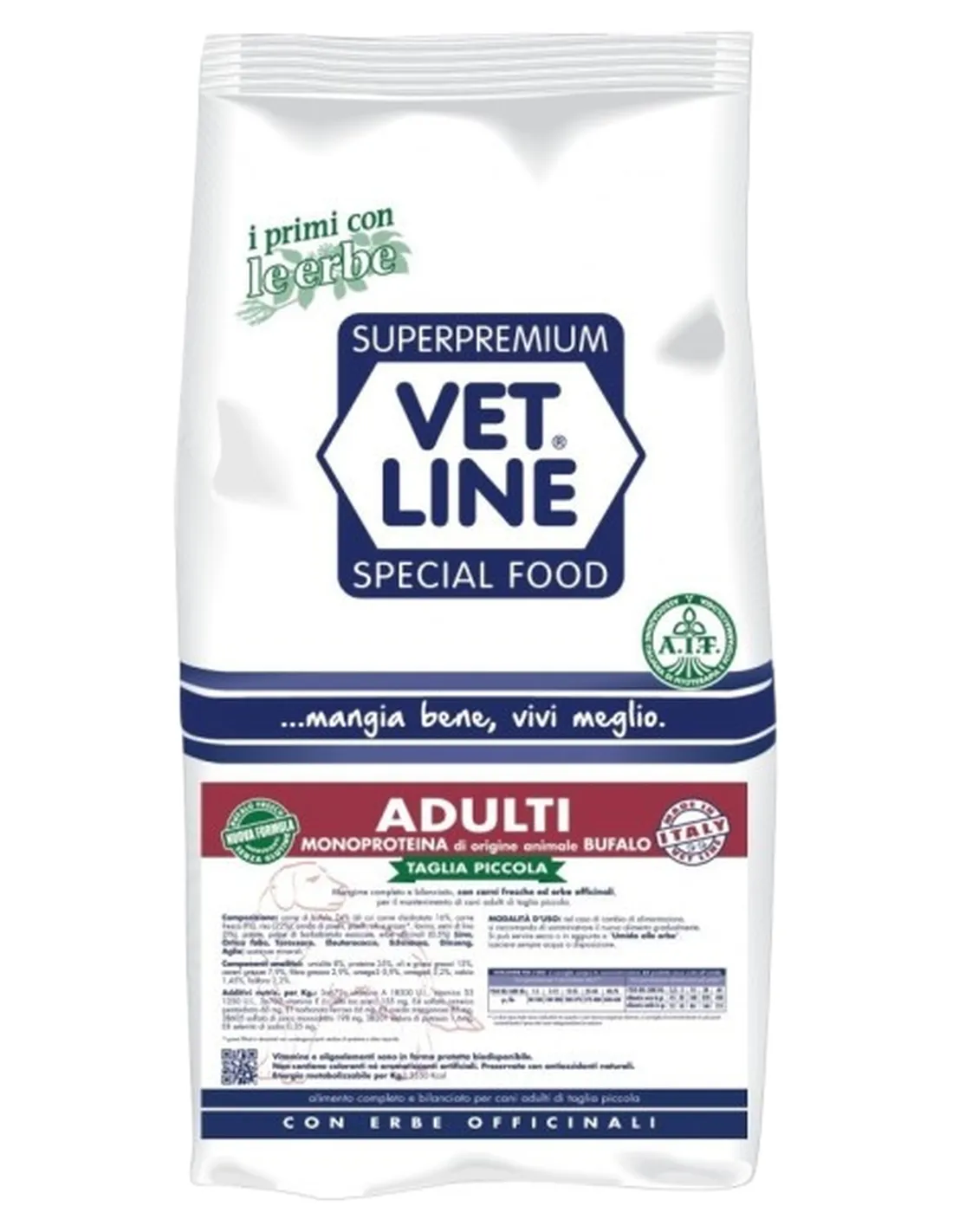 Vet Line cane adulto taglia piccola bufalo 3 kg  
