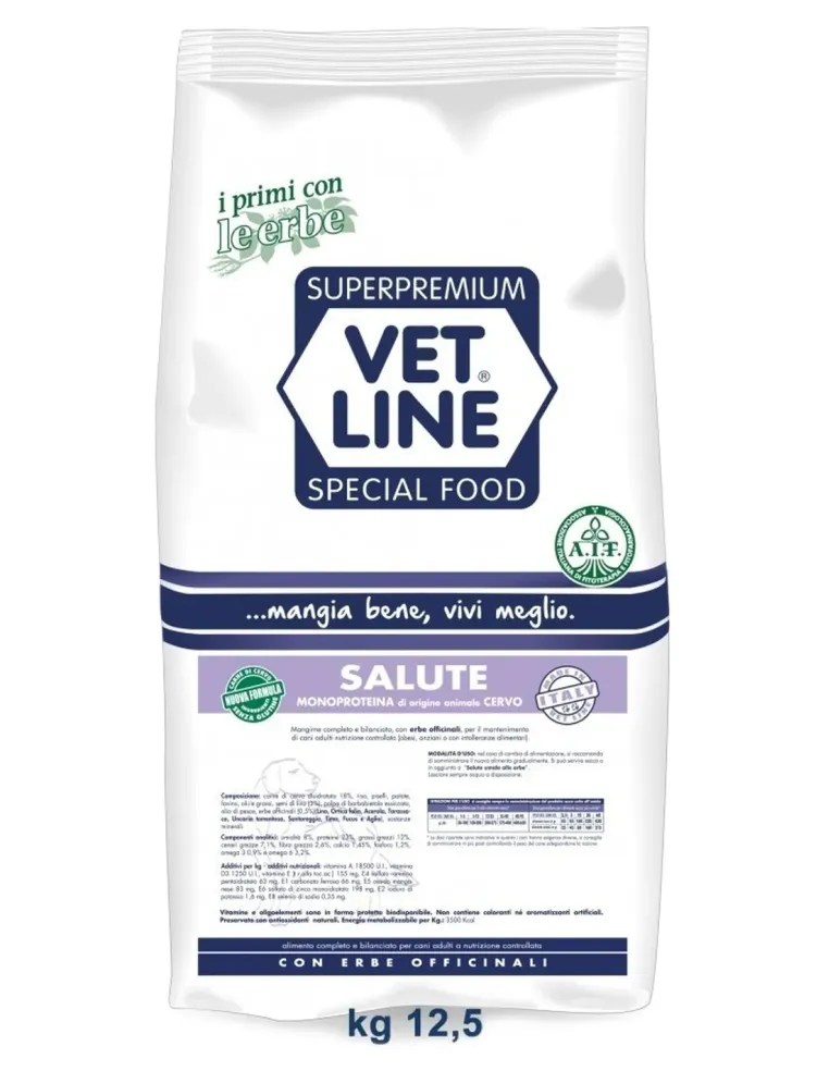 Vet Line cane salute cervo 12,5 kg  