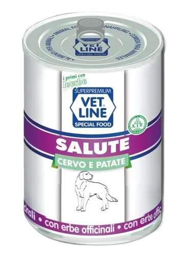 Vet Line cane salute cervo e patate 400 gr  