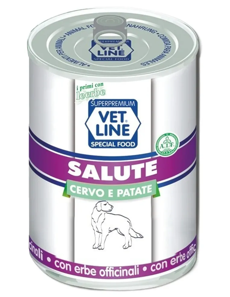 Vet Line cane salute cervo e patate 400 gr  