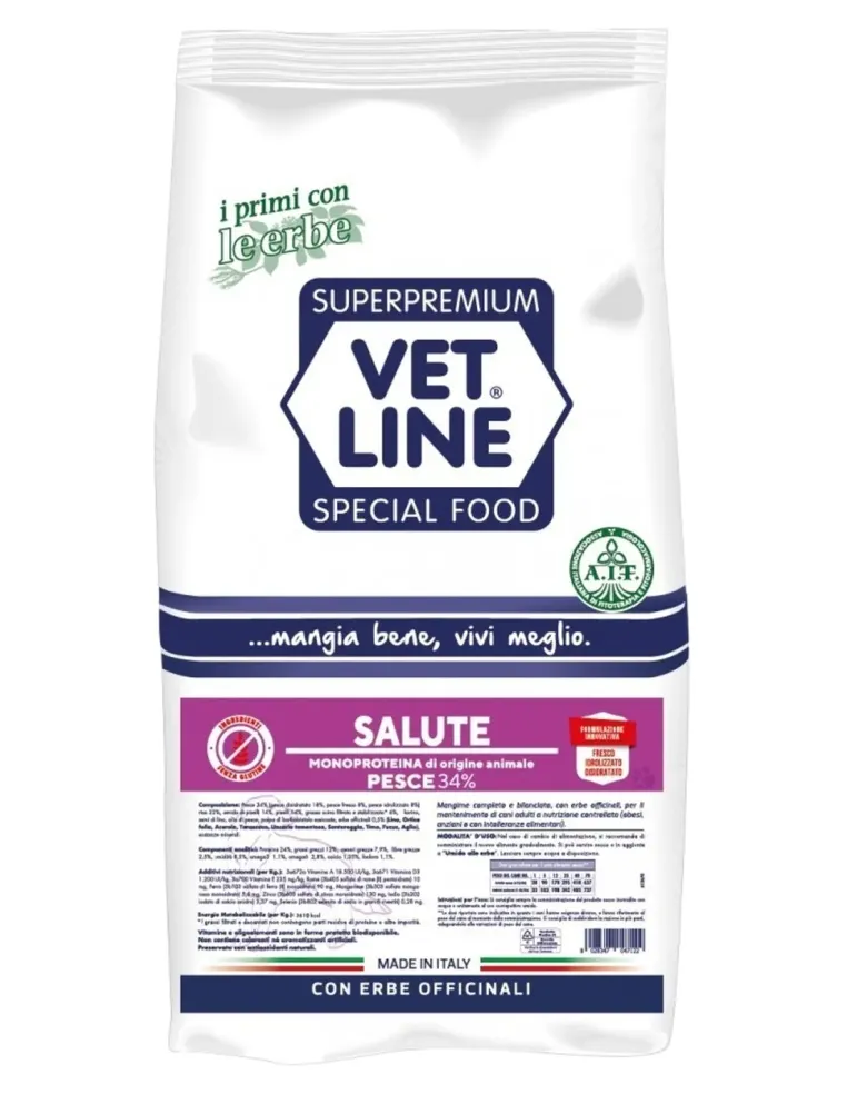 Vet Line cane salute pesce 12,5 kg  