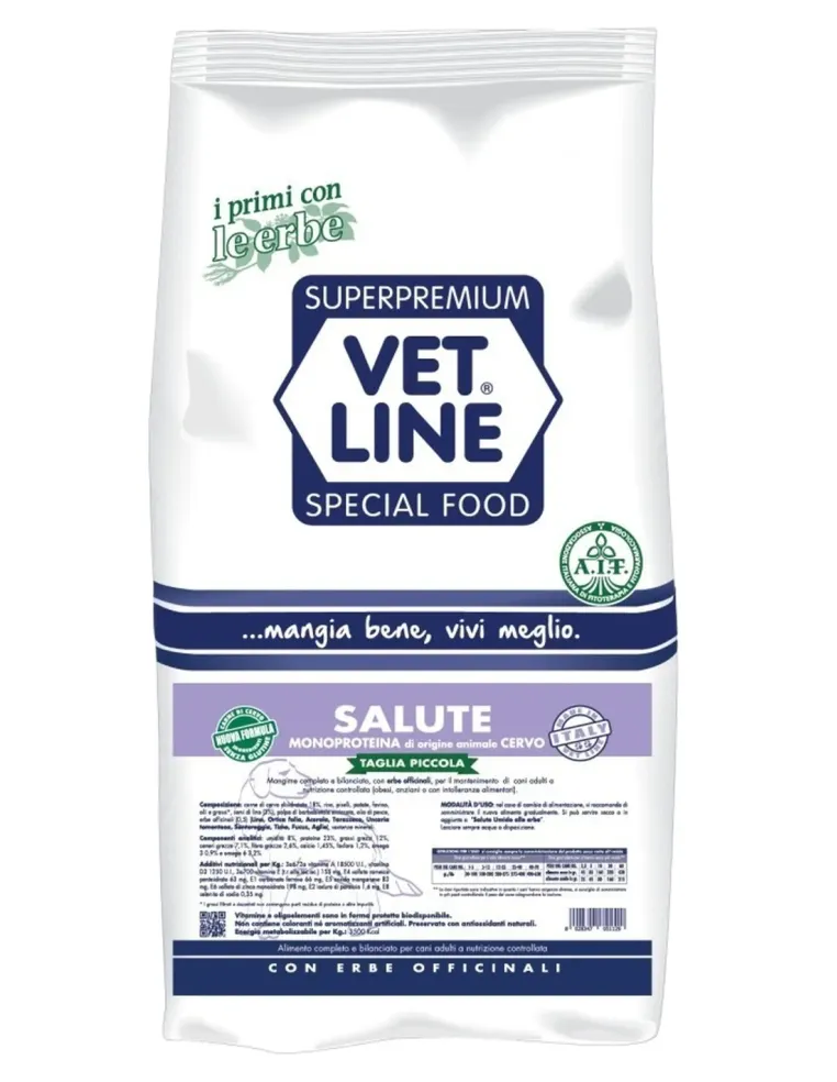 Vet Line cane taglia piccola salute cervo 12,5 kg  