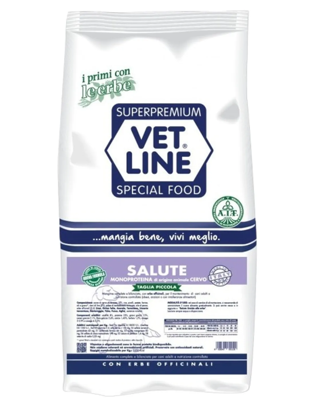 Vet Line cane taglia piccola salute cervo 12,5 kg  