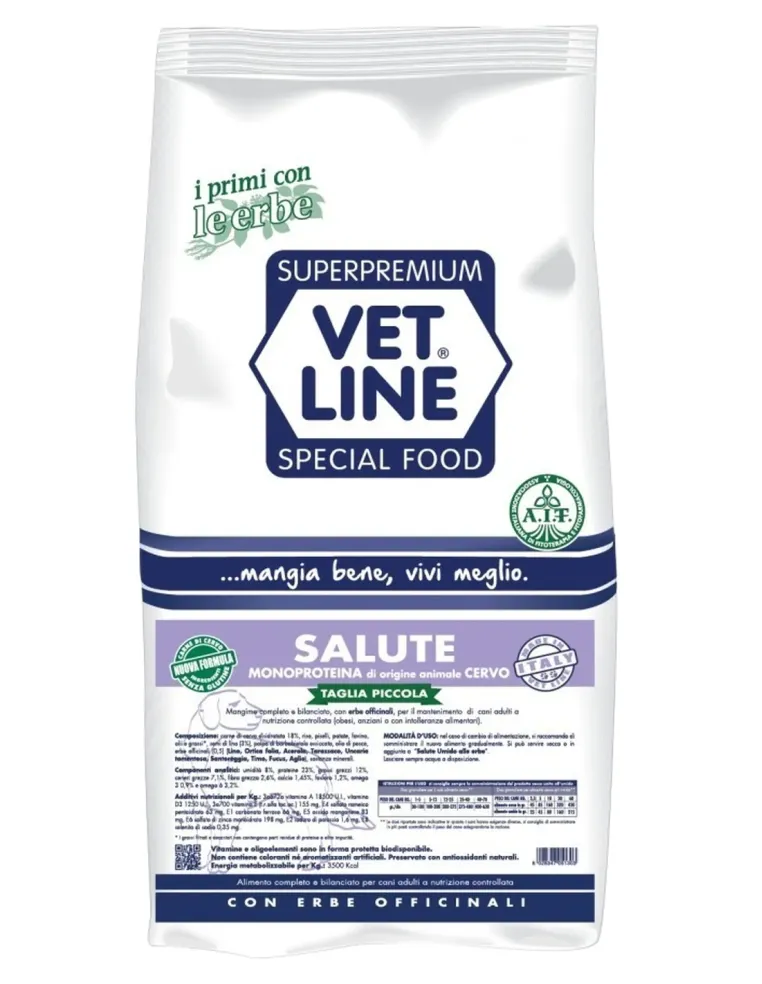 Vet Line cane taglia piccola salute cervo 3 kg  