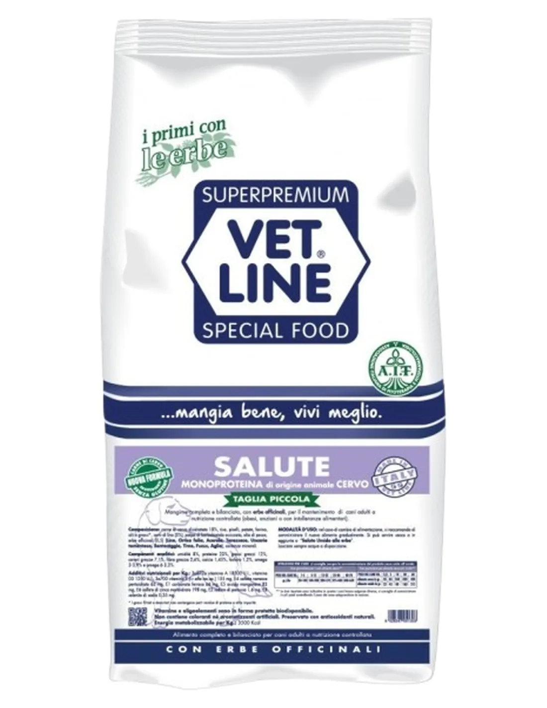 Vet Line cane taglia piccola salute cervo 3 kg  