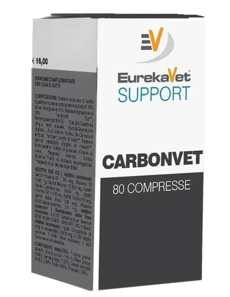 EurekaVet Support carbonvet 80 compresse 500 mg  