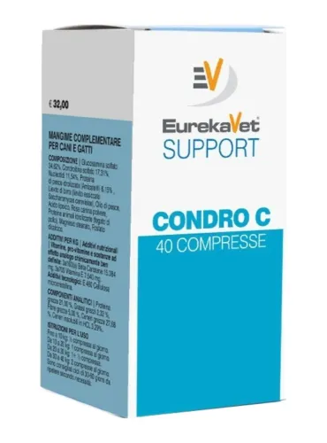 EurekaVet Support condro c crescita 40 compresse 1,3 gr  