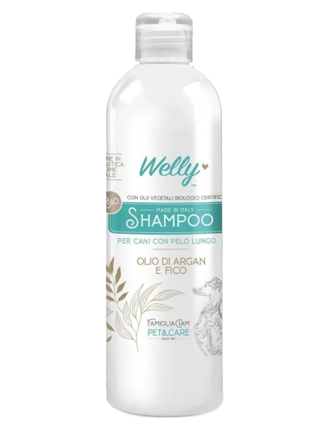 Welly Bio Shampoo Cani Pelo Lungo Olio Di Argan E Fico 250 ml  