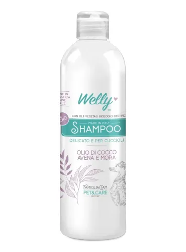 Welly Bio Shampoo Delicato E Cuccioli Olio Di Cocco, Avena E Mora 250 ml