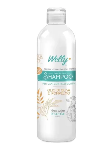 Welly Bio Shampoo Cani Pelo Corto Olio Di Oliva E Pompelmo 250 ml