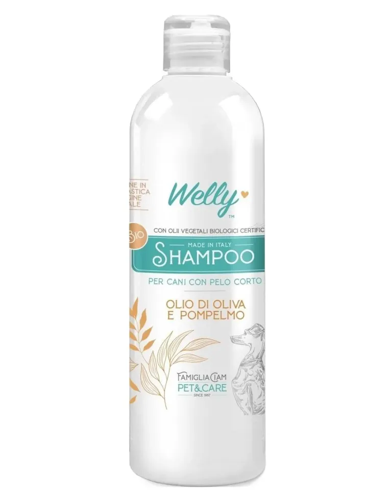 Welly Bio Shampoo Cani Pelo Corto Olio Di Oliva E Pompelmo 250 ml  
