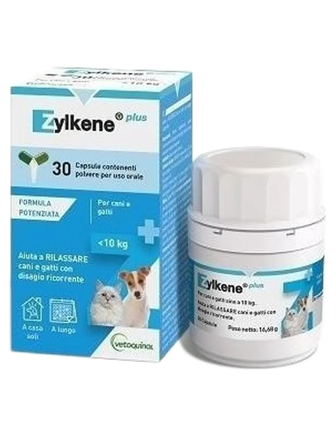Vetoquinol zylkene plus cani gatti fino a 10 kg 30 capsule  