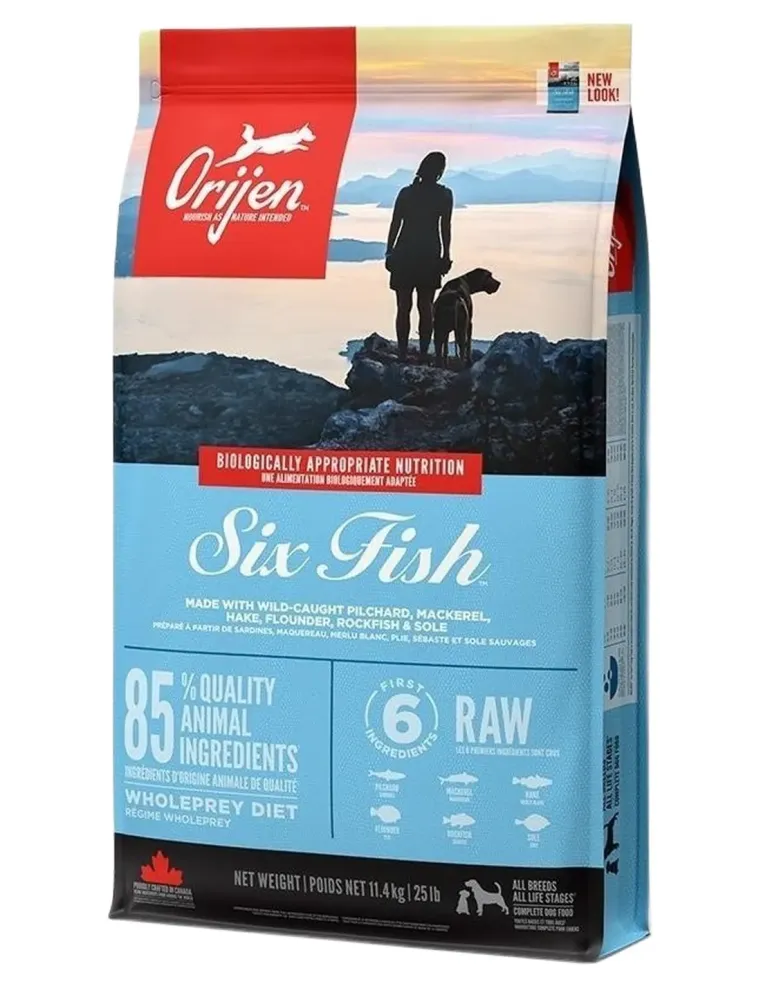 Orijen cane six fish 11,4 kg  