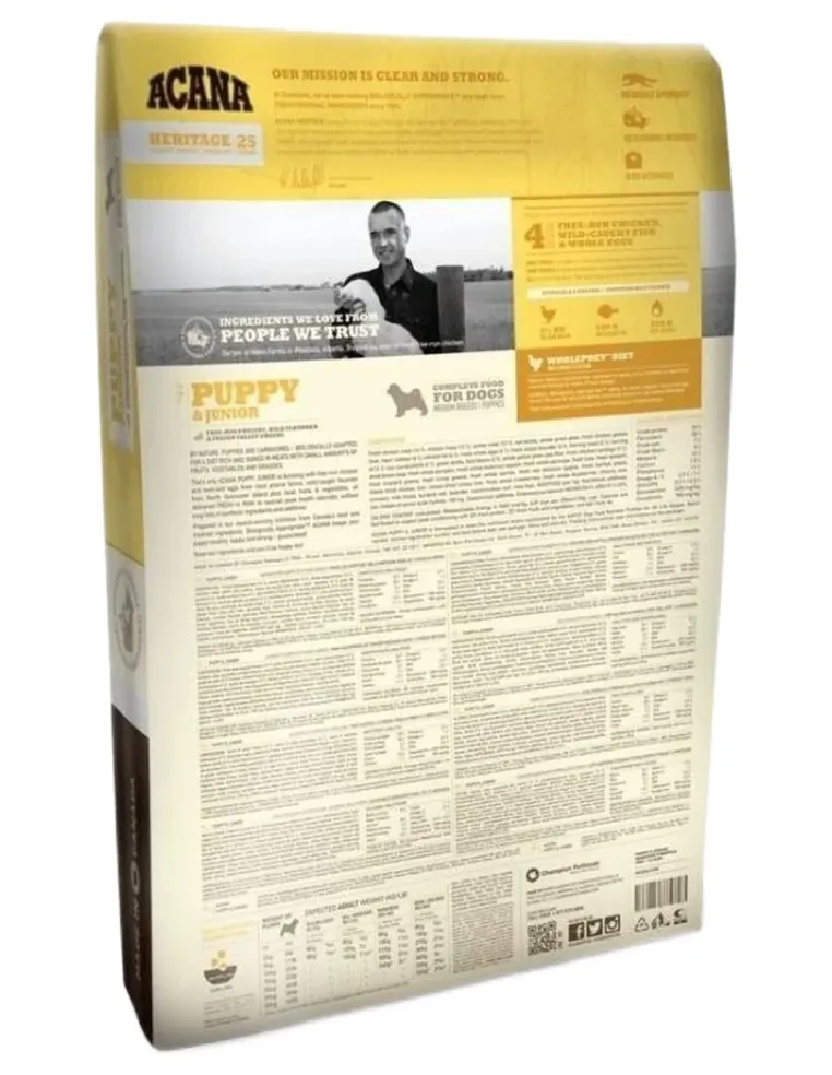 Acana puppy e junior dog 2 kg heritage  