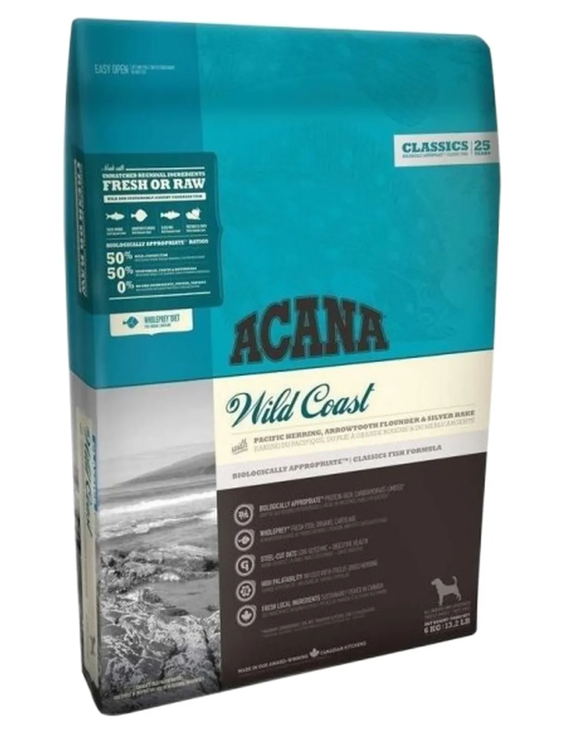 Acana adult wild coast dog 11,4 Kg classics 25  