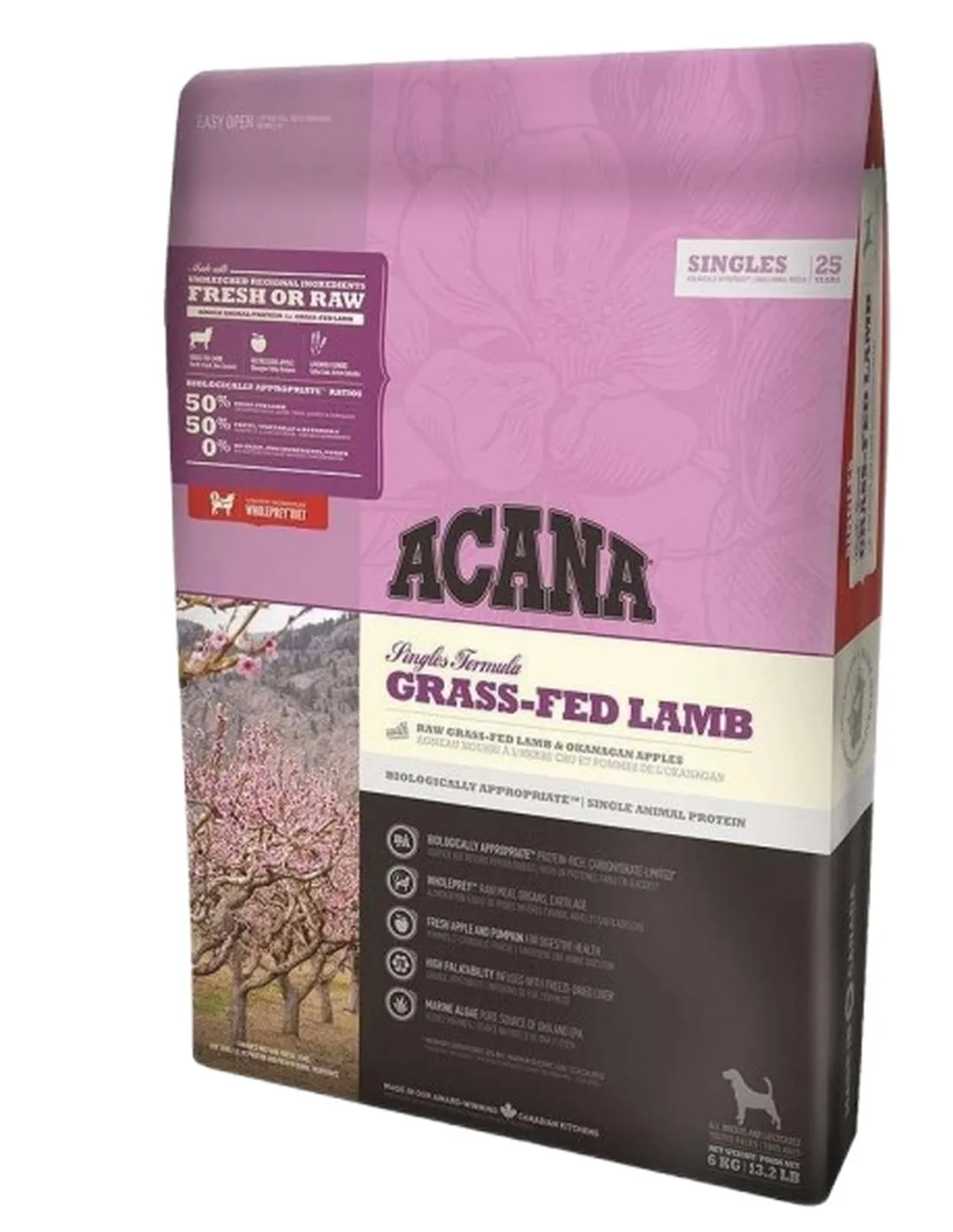 Acana grass-fed lamb dog 2 kg singles 25  