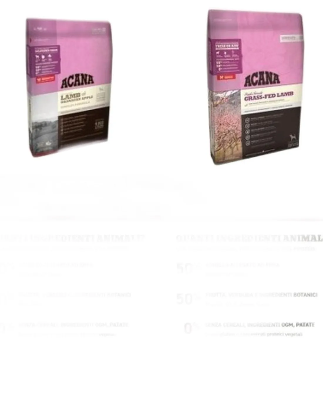 Acana grass-fed lamb dog 2 kg singles 25  