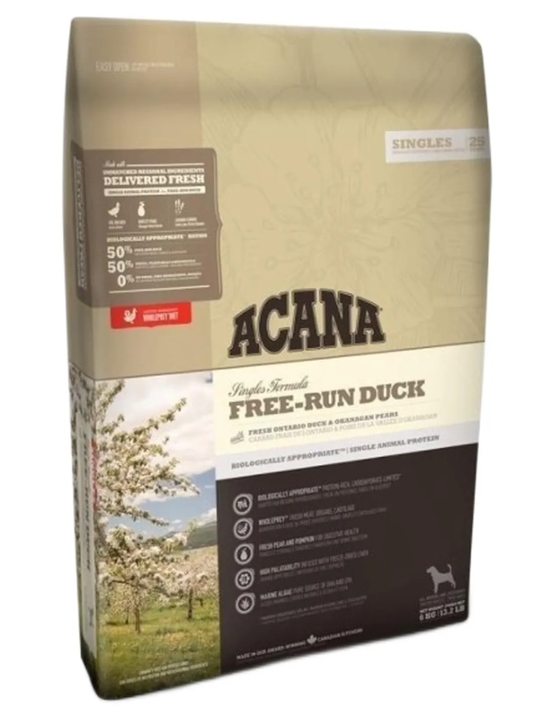 Acana free run duck dog 11,4 kg singles 25  