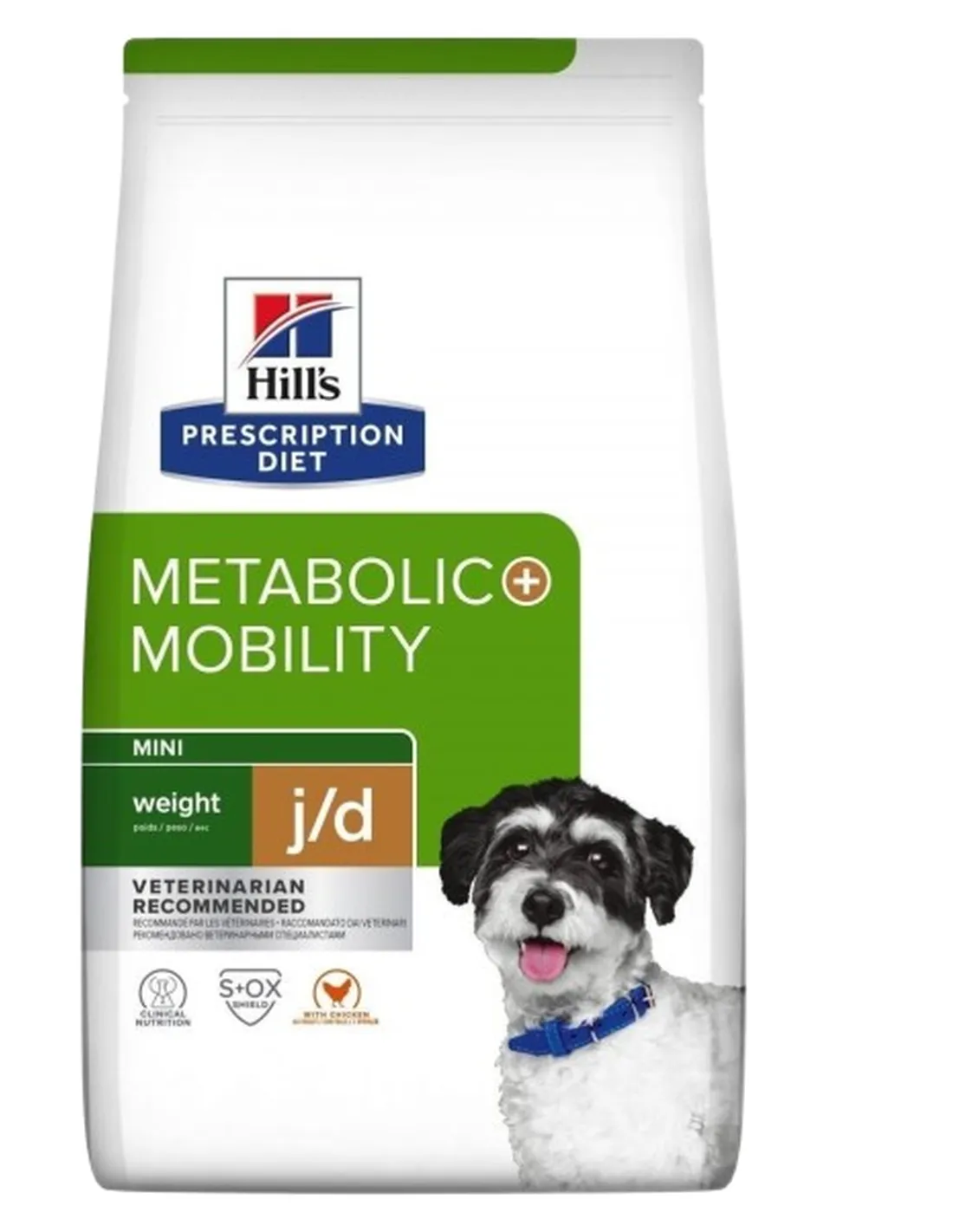 Hill's cane j/d mini metabolic + mobility pollo 6 kg  